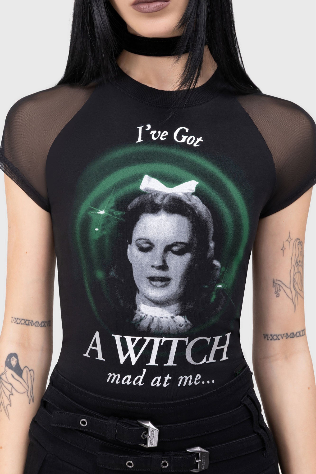 Killstar "I Wish I Wasn't Here" Cropped Baby Tee - Soft Stretch Cotton