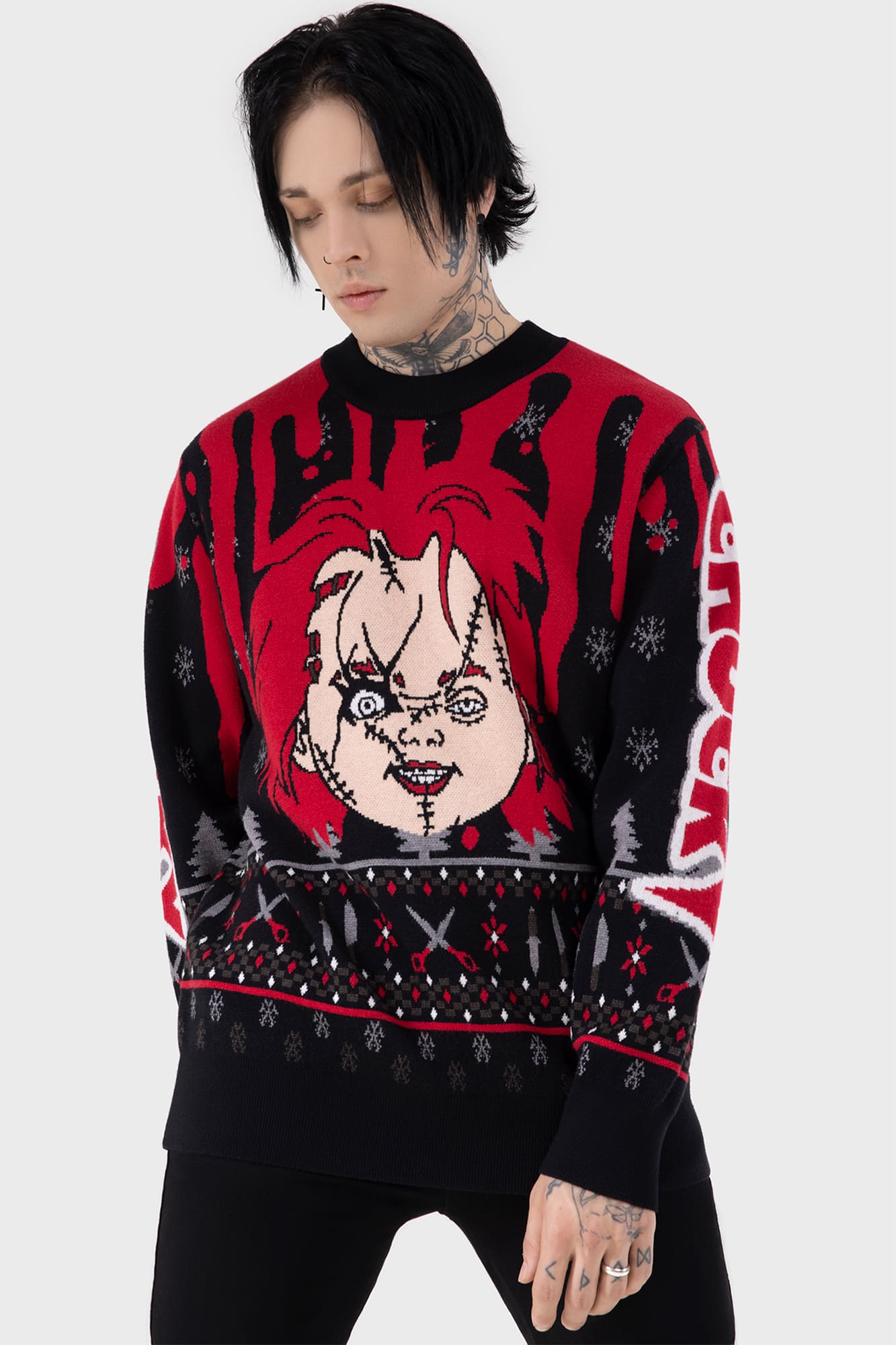 Chucky Wanna Play Graphic Sweater | Killstar Licensed Horror Top