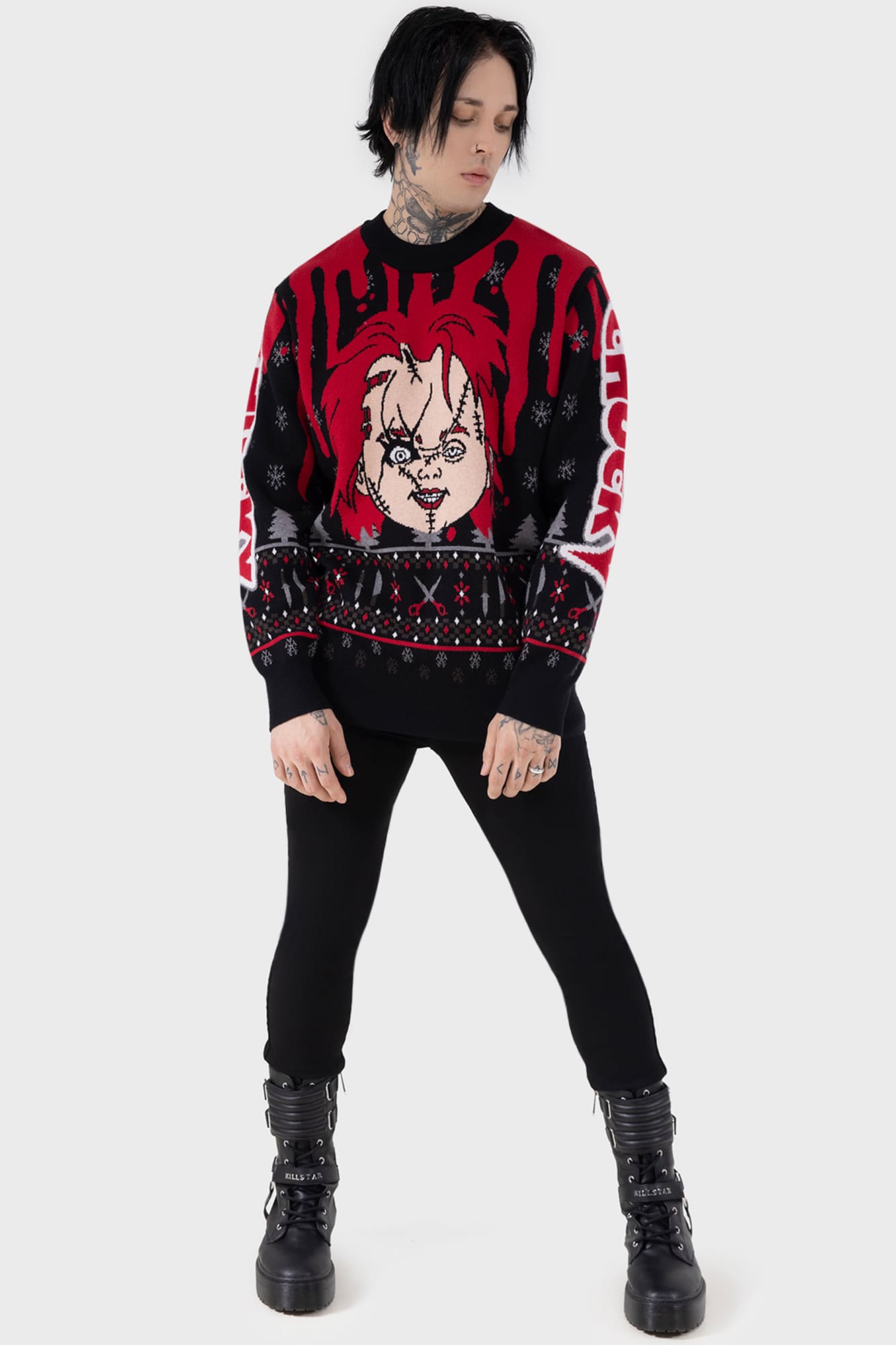 Chucky Wanna Play Graphic Sweater | Killstar Licensed Horror Top