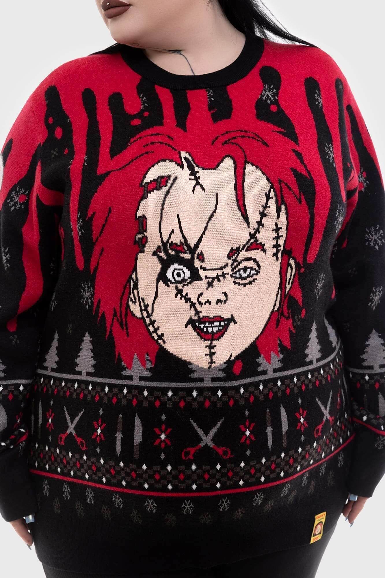 Chucky Wanna Play Graphic Sweater | Killstar Licensed Horror Top