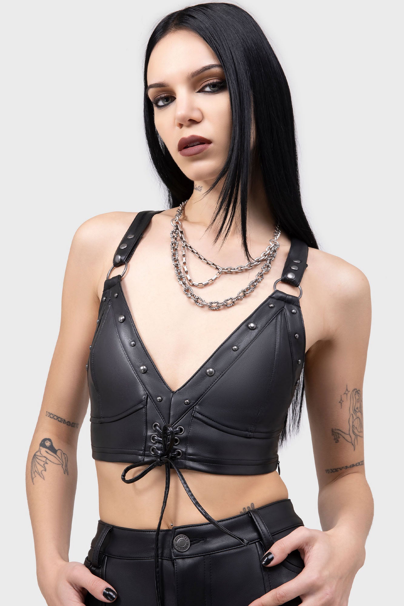 Killstar Lightless Bralet with Adjustable Straps & Stud Details
