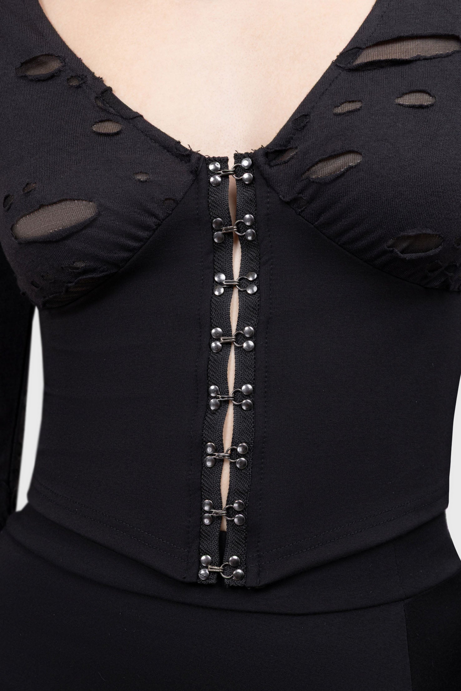 Killstar Mourning Glen Gothic Top with Flared Sleeves