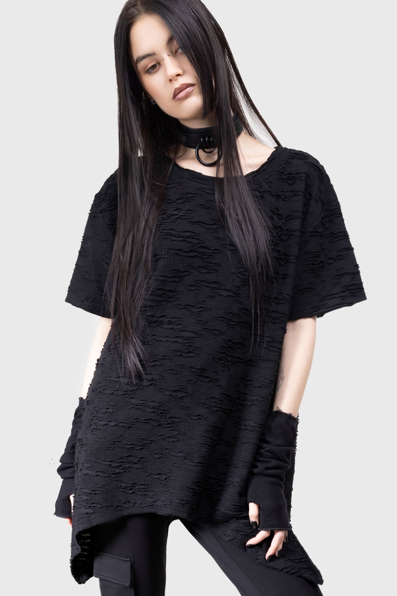 KIHILIST Phantasmira Relaxed Fit Short Sleeve Top