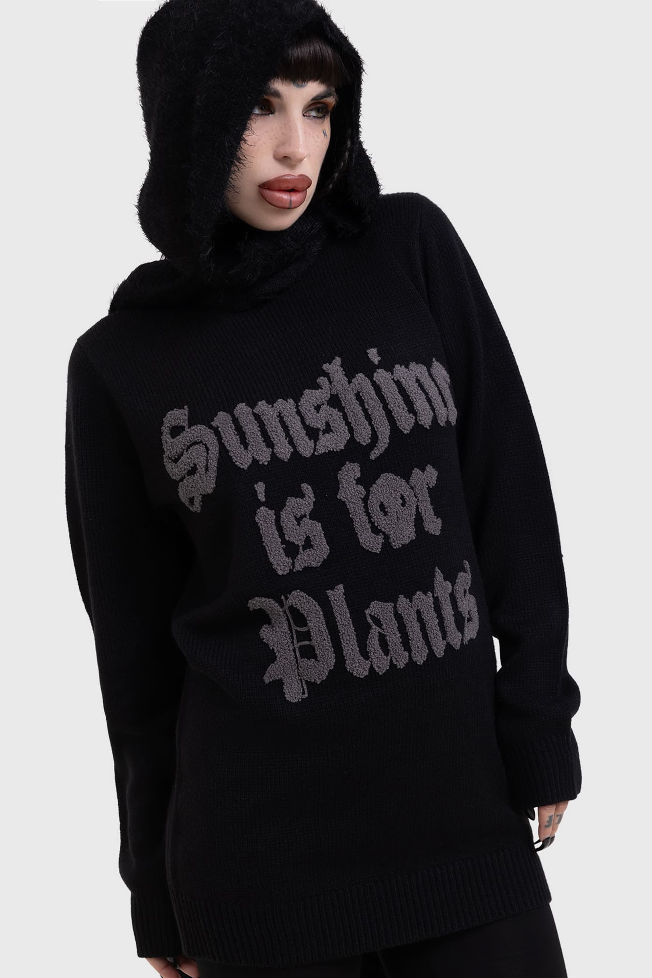Killstar Sunshine For Plants Sweater - Soft Stretch Knit Crew Neck