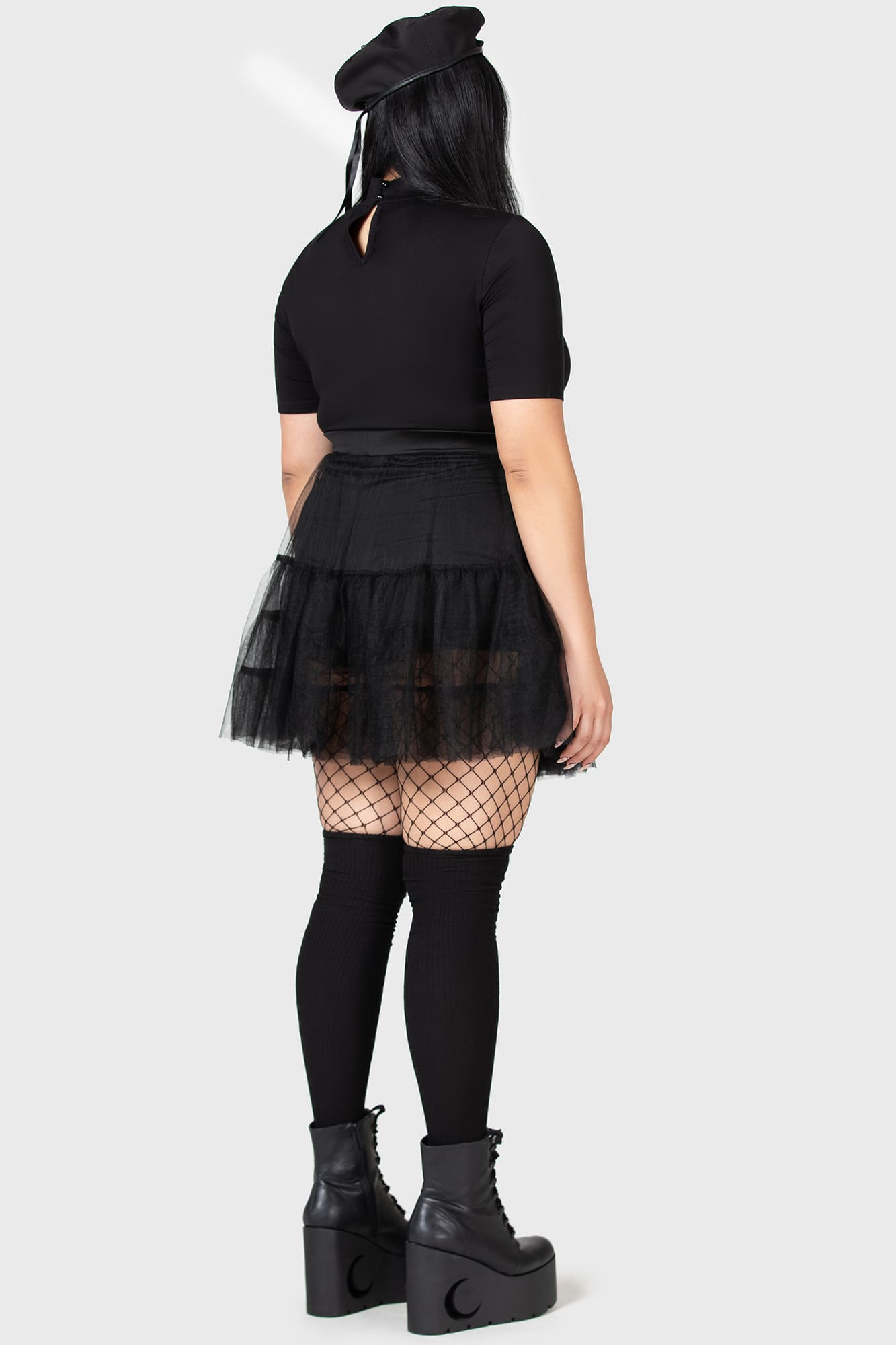 KIHILIST Tulle Mini Skirt with Attached Shorts – Stretch Fabric
