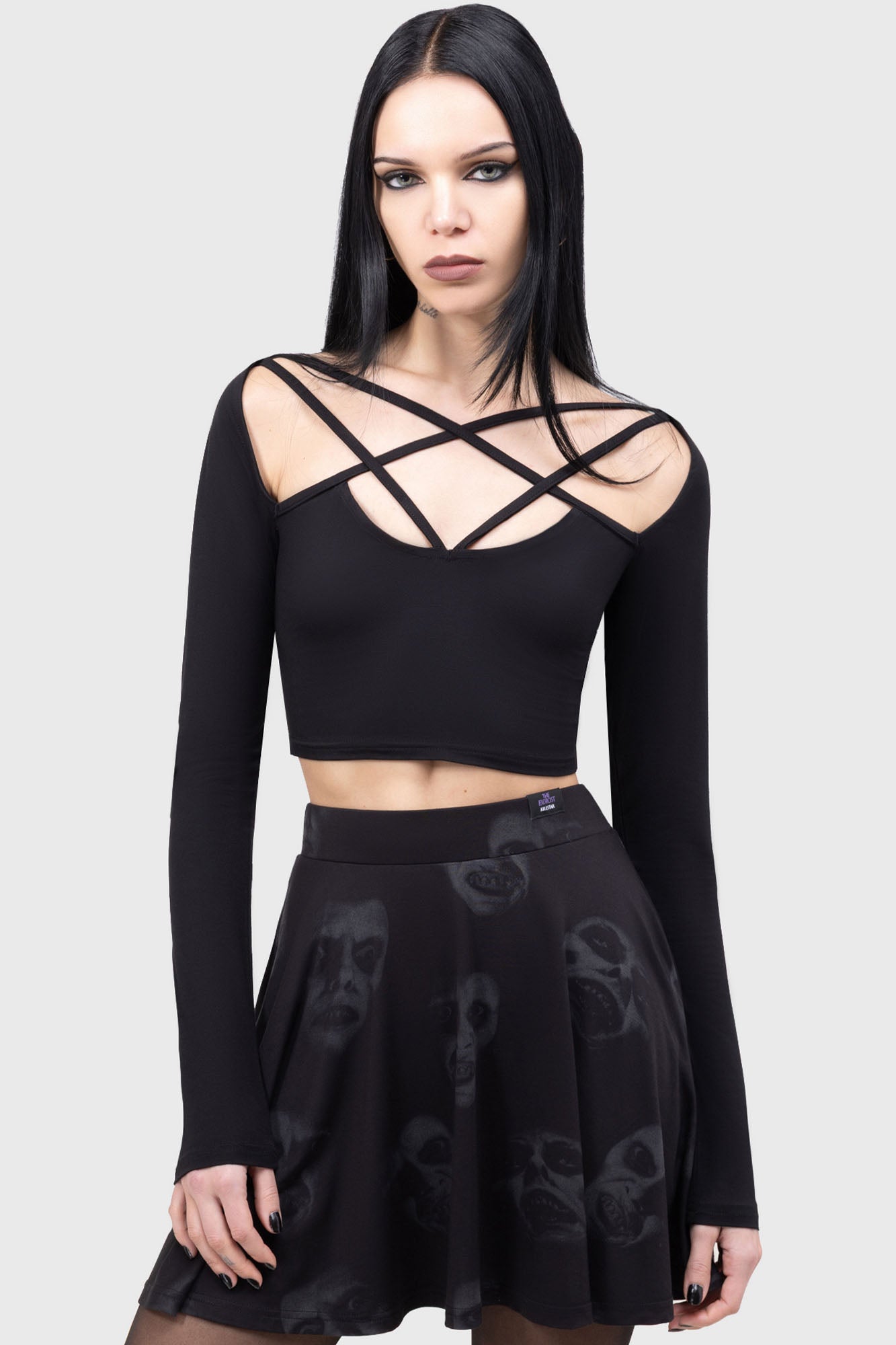 Killstar Exorcist Skater Skirt - Licensed Horror Print