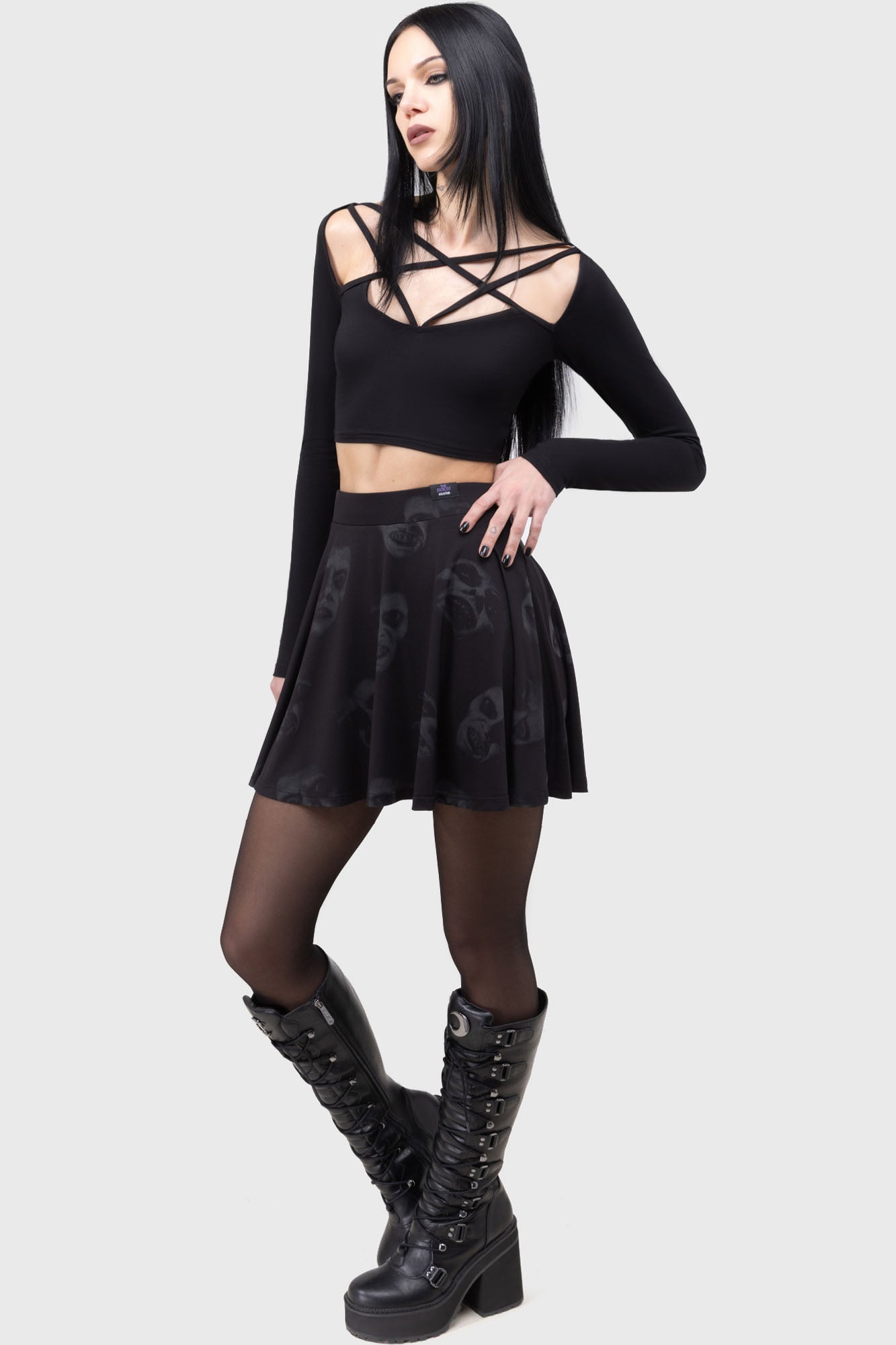 Killstar Exorcist Skater Skirt - Licensed Horror Print