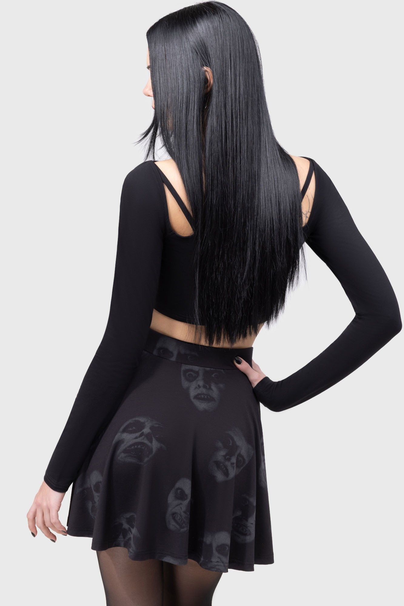 Killstar Exorcist Skater Skirt - Licensed Horror Print