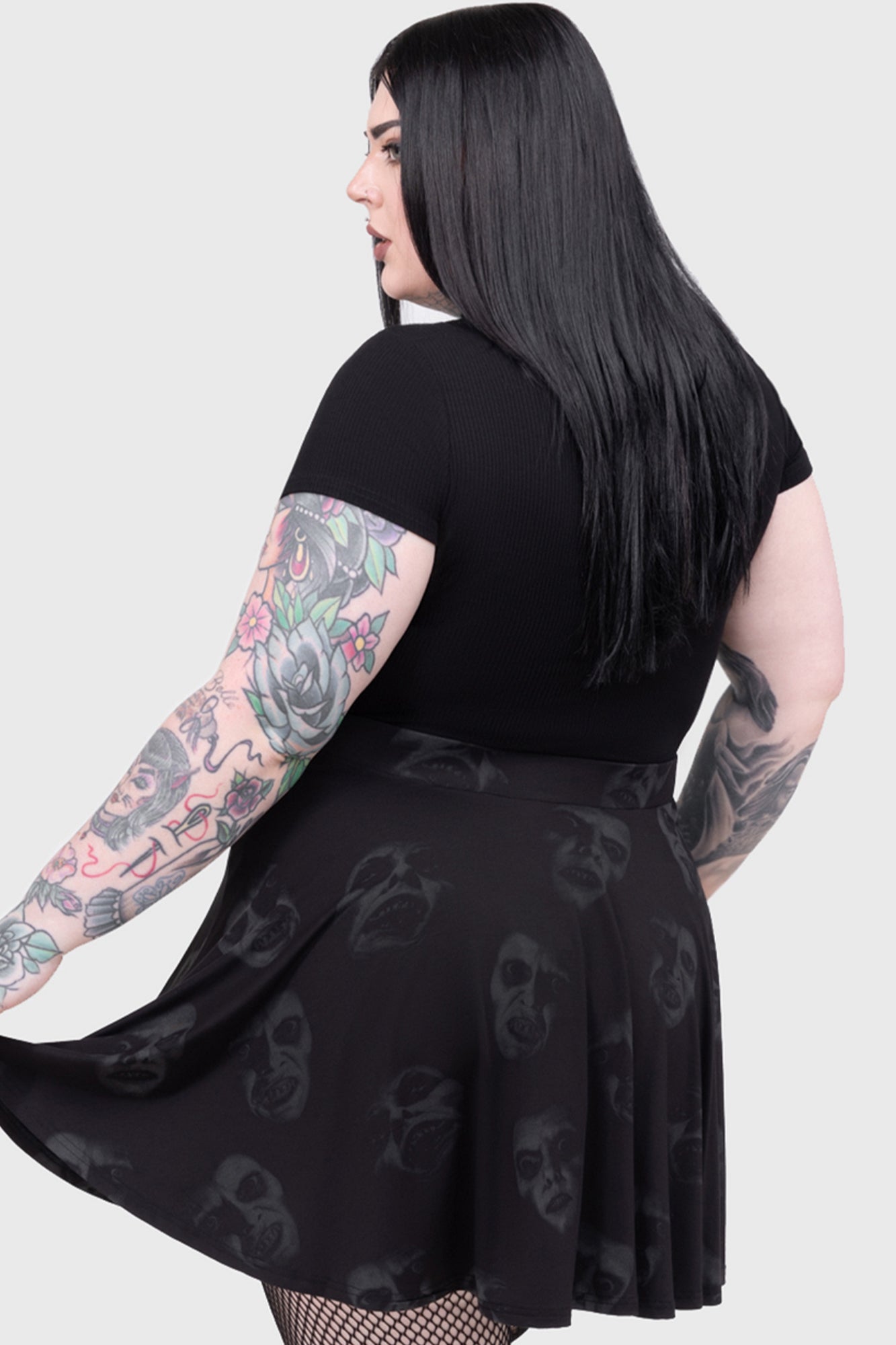 Killstar Exorcist Skater Skirt - Licensed Horror Print