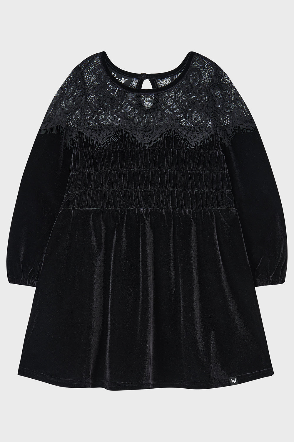 Killstar Ada's Spirit Velvet Dress with Lace Trim