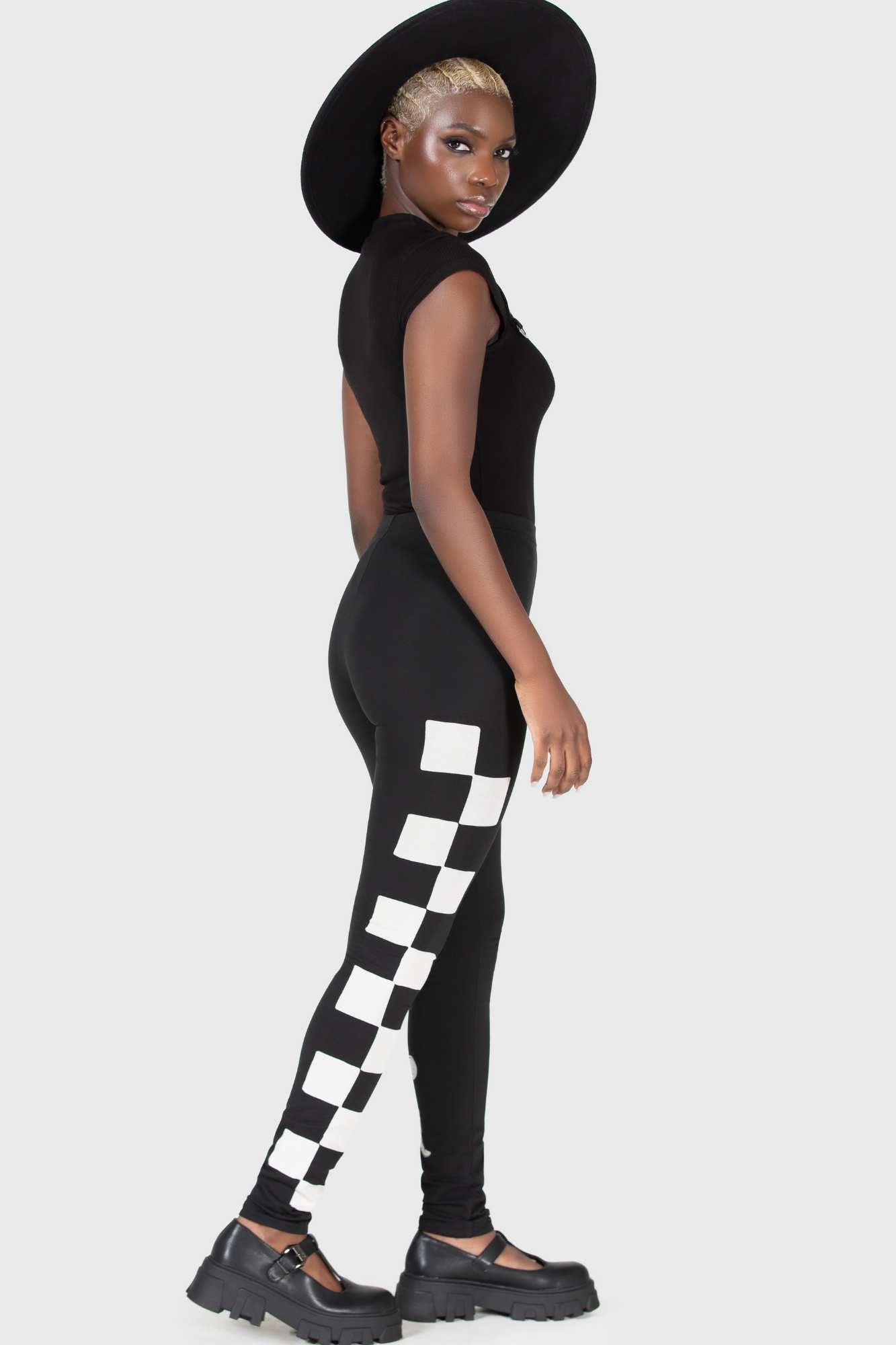 Wednesday Creepy Print Leggings by KILLSTAR